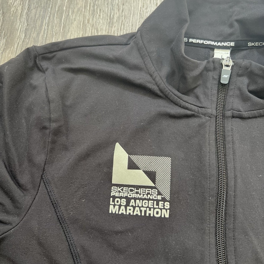 Sketchers x Los Angeles Marathon Black Full Zip Women's Large Windbreaker Jacket - Picture 4 of 10